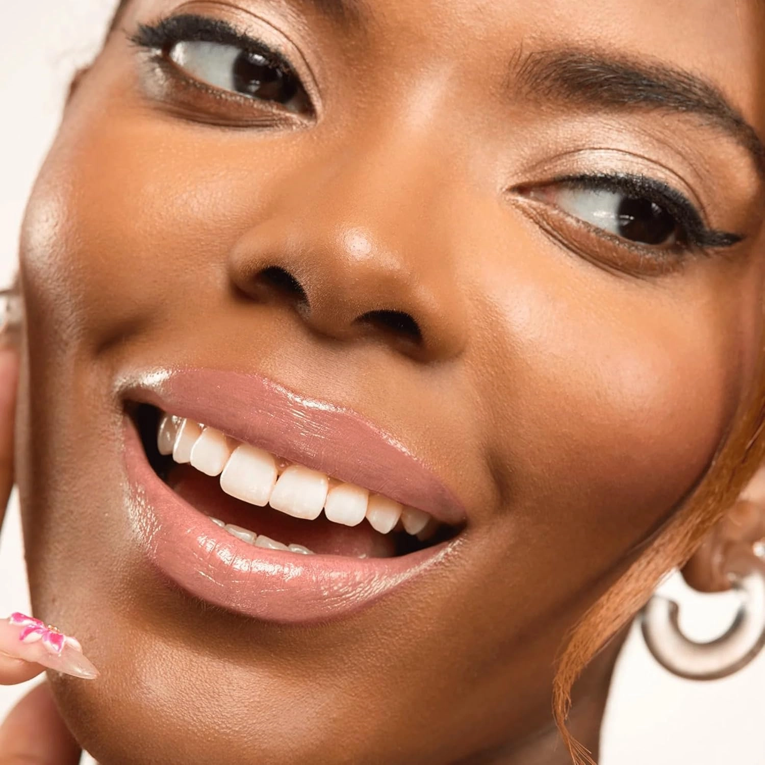 Gerard Cosmetics Color Your Smile Lip Gloss Nude, Super Pigmented Nude Lip Gloss with LED Light and Mirror, Shiny Finish, Hydrating Liquid Lip Color, Cruelty Free and Made in USA