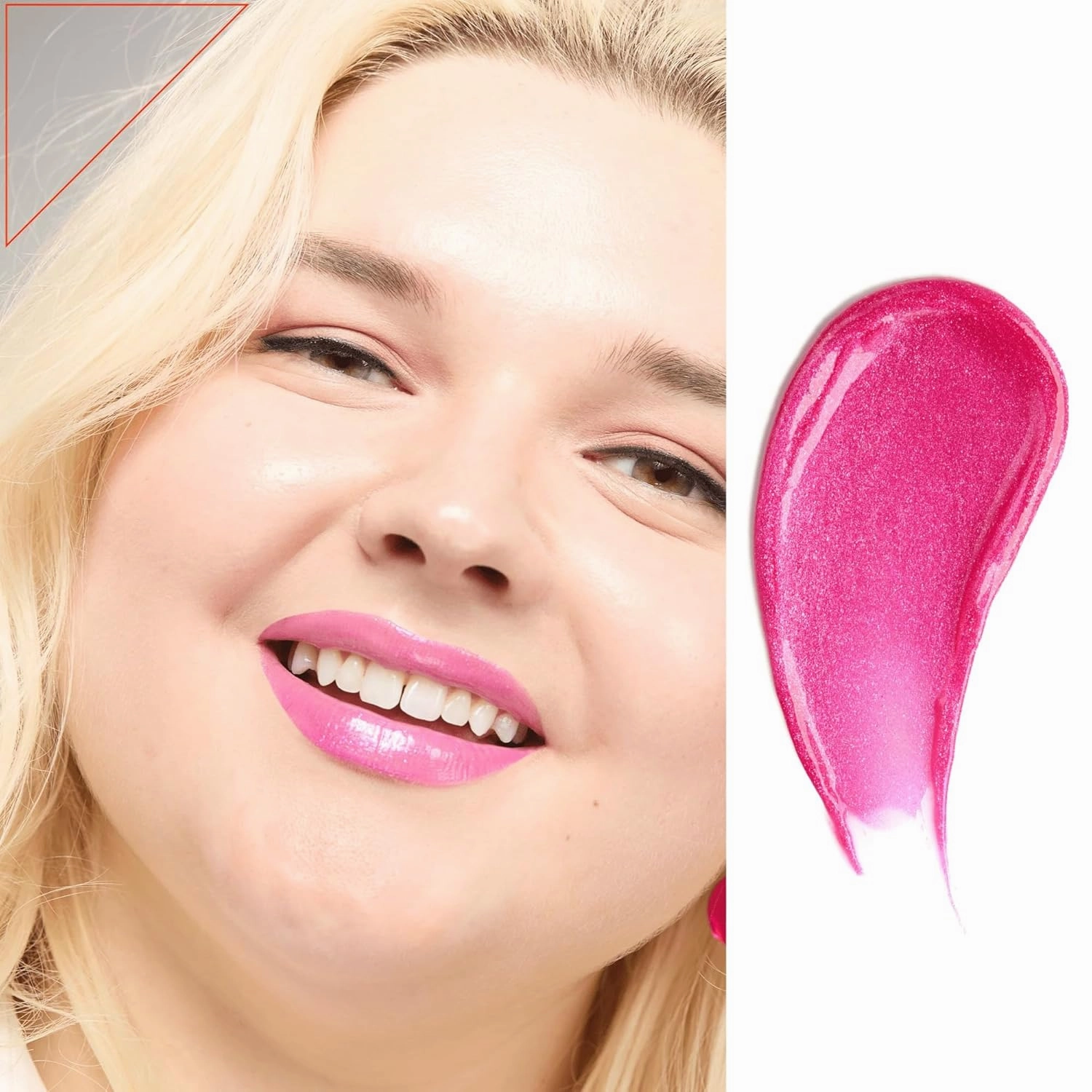 Gerard Cosmetics Emily D Baker X Lighted Lip Gloss (Objection), Sheer Pink Lip Gloss with Iridescent Pearl Finish, Includes Light & Mirror, Cruelty Free, Made in the USA