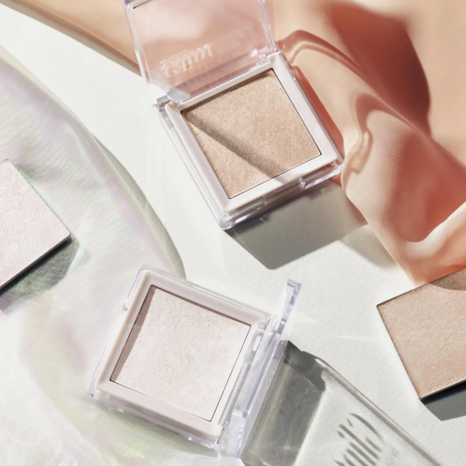 Glint Dewy Highlighter (Dewy Moon, 0.08oz) - Luminous Glow, Infused with Micropearls, Shiny Illuminator. Rich Pigment & Silky Touch, Korean Makeup.