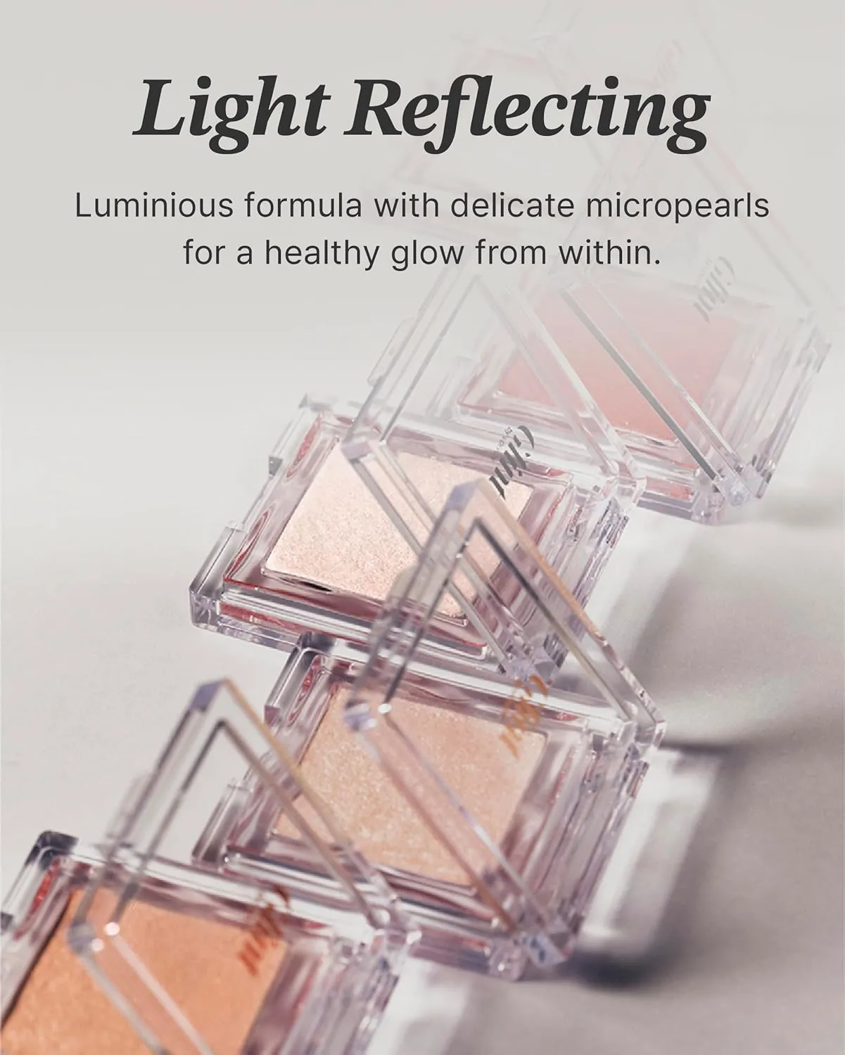 Glint Dewy Highlighter (Dewy Moon, 0.08oz) - Luminous Glow, Infused with Micropearls, Shiny Illuminator. Rich Pigment & Silky Touch, Korean Makeup.