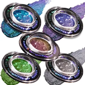 Glitter Eyeshadow, 5 Colors Multichrome Chameleon Shimmer Cream Eye Shadow Highlighter Makeup, High Pigmented, Waterproof, Long Lasting
