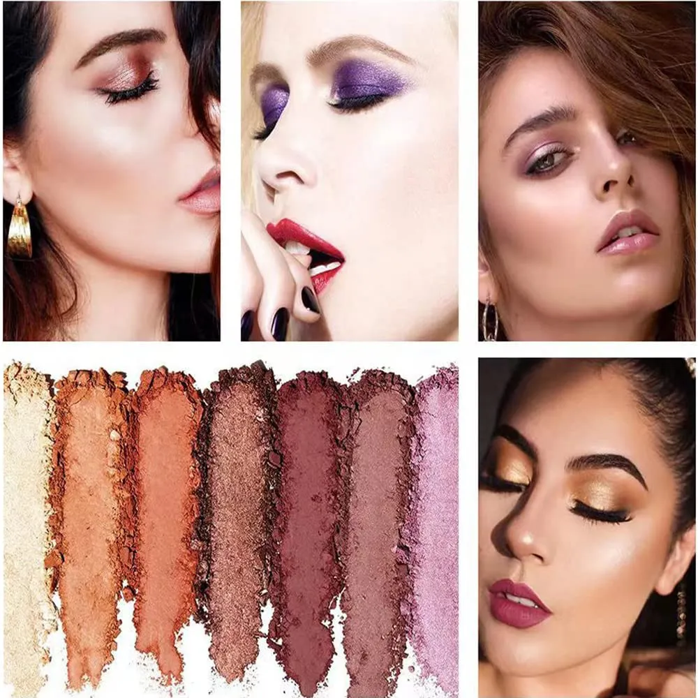 Glitter Eyeshadow Palette Makeup Set,4 Colors Shimmer Eyeshadow Palette Gold Eyeshadow Highly Pigmented Long Lasting Waterproof Sweatproof Professional Nude Eyeshadow Palette Make Up Palettes(9#)