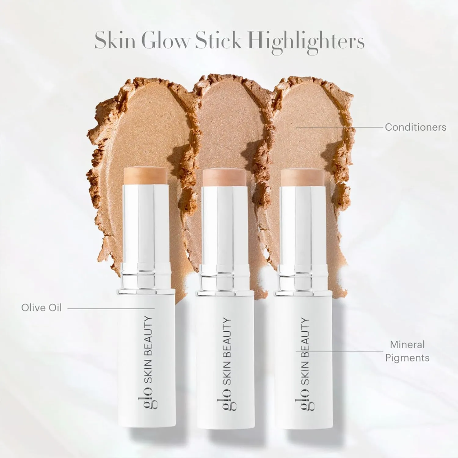 Glo Skin Beauty Skin Glow Stick Highlighter (Champagne) - Powered by Hydrators, Mineral Pigments & Mica for an Illuminated Glow - Clean Mineral Cream Highlighter