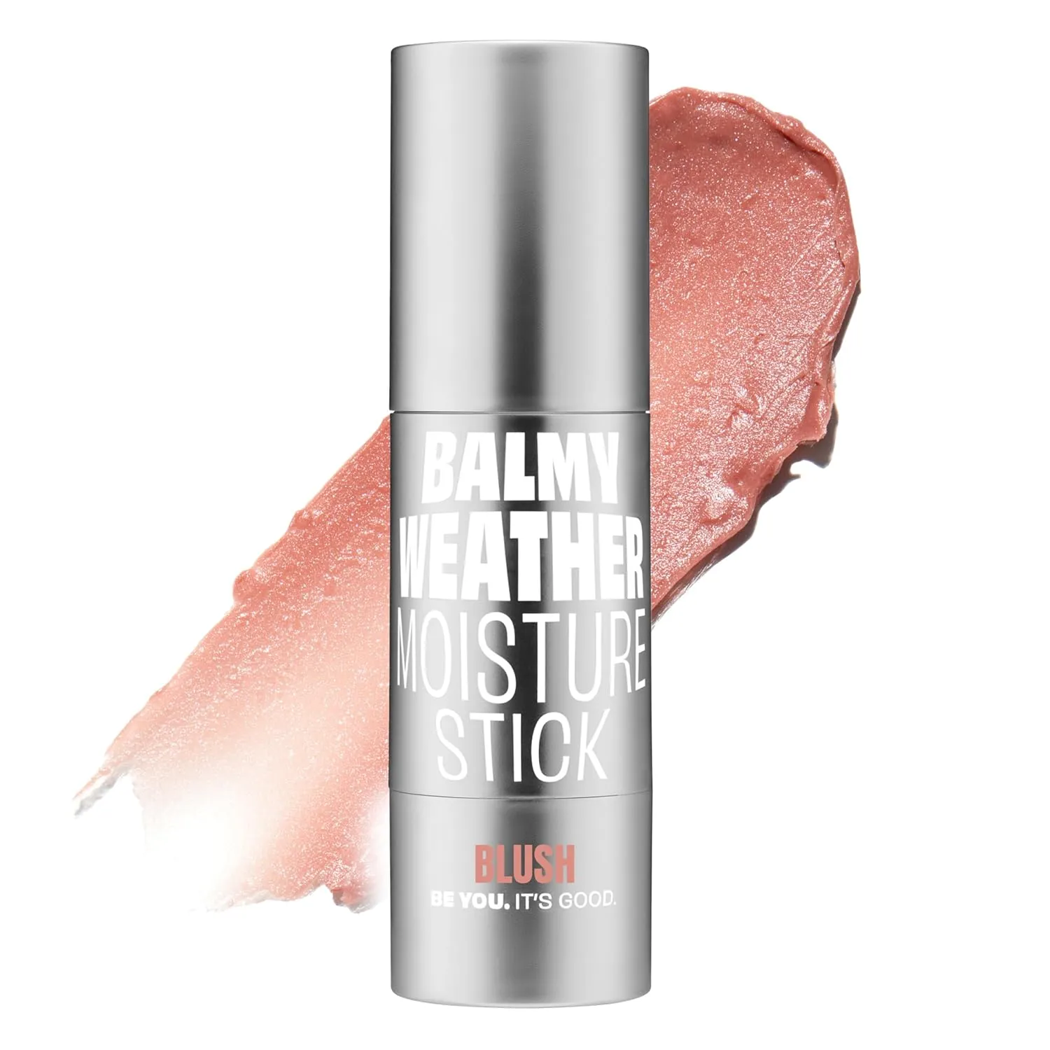 GOOD WEIRD Highlighter: Balmy Weather Blush Stick - Vegan Multi-Stick for Face, Cheeks, and Lips | Dewy Shimmer Glaze, Shea Butter | Cruelty-Free | Be You. It’s Good. |0.15 oz.| GUAVA (Dusty Rose)