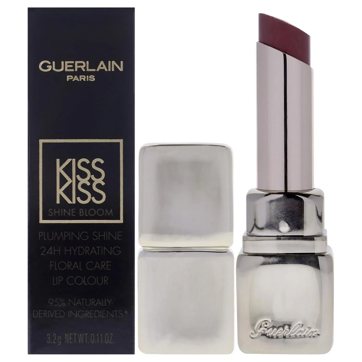 Guerlain Kiss Kiss Shine Bloom Lipstick - 109 Lily Caress for Women - 0.11 oz Lipstick