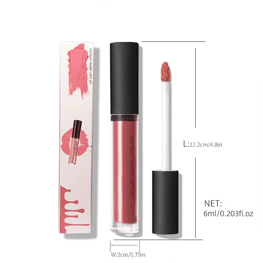Hailnrothwad Lipstick,12 Colors Cream Texture Lipstick, Waterproof Non-Sticky Lip Gloss, Long-Lasting Moisturizing Matte Finish, Highly Pigmented Lip Color For Daily Makeup And Travel Use (8#)
