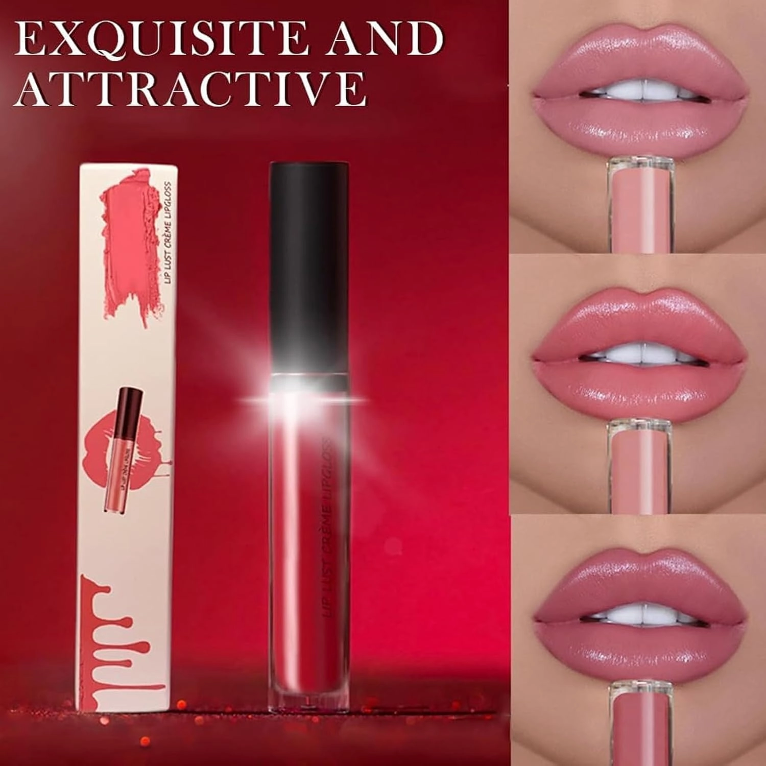 Hailnrothwad Lipstick, Hailnrothwad 12 Colors Cream Texture Lipstick - Brillo De Labios En Crema De 12 Colores, Allen Shaw Lip Lust Creme Lip Gloss Waterproof, Moisturizing Non-drying Lip Glaze (3#)