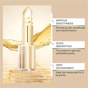 Hardpointing Color Changing Lipstick, 2025 New Crystal Clear Transferproof Color Changing Lipstick with Gold Flakes, Transparent Moisturizing Lip Balm, Long Lasting 24 Hours (2PCS)