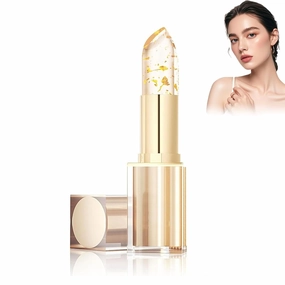 Hardpointing Color Changing Lipstick, Hardpointing Clear Lipstick, Transparente Transferproof Gold Crystal Color Changing Lip Stick, Long Lasting 24 Hours Moisturizing Glossy Shine Lip Gloss (1pcs)