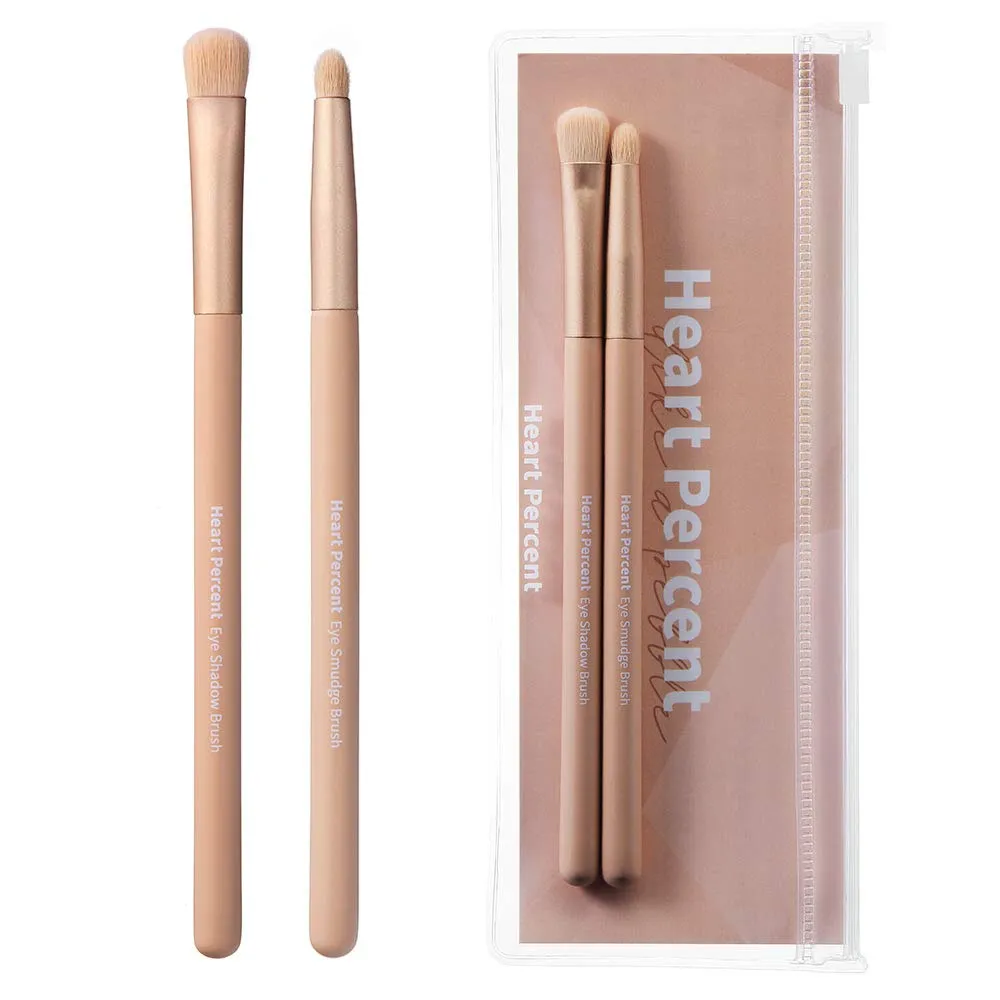 Heart Percent Eye Brush Duo Set Blending & Smudging Professional Makeup Tool
