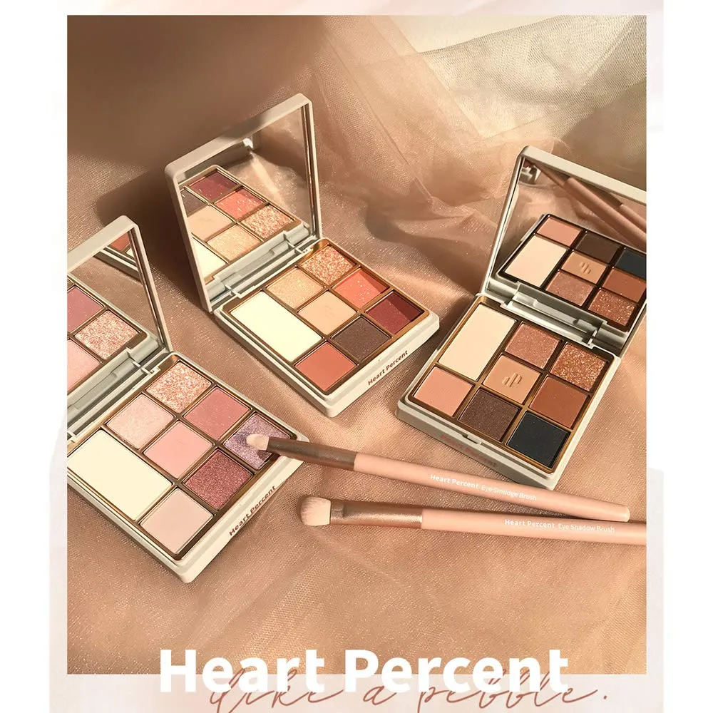 Heart Percent Eye Brush Duo Set Blending & Smudging Professional Makeup Tool