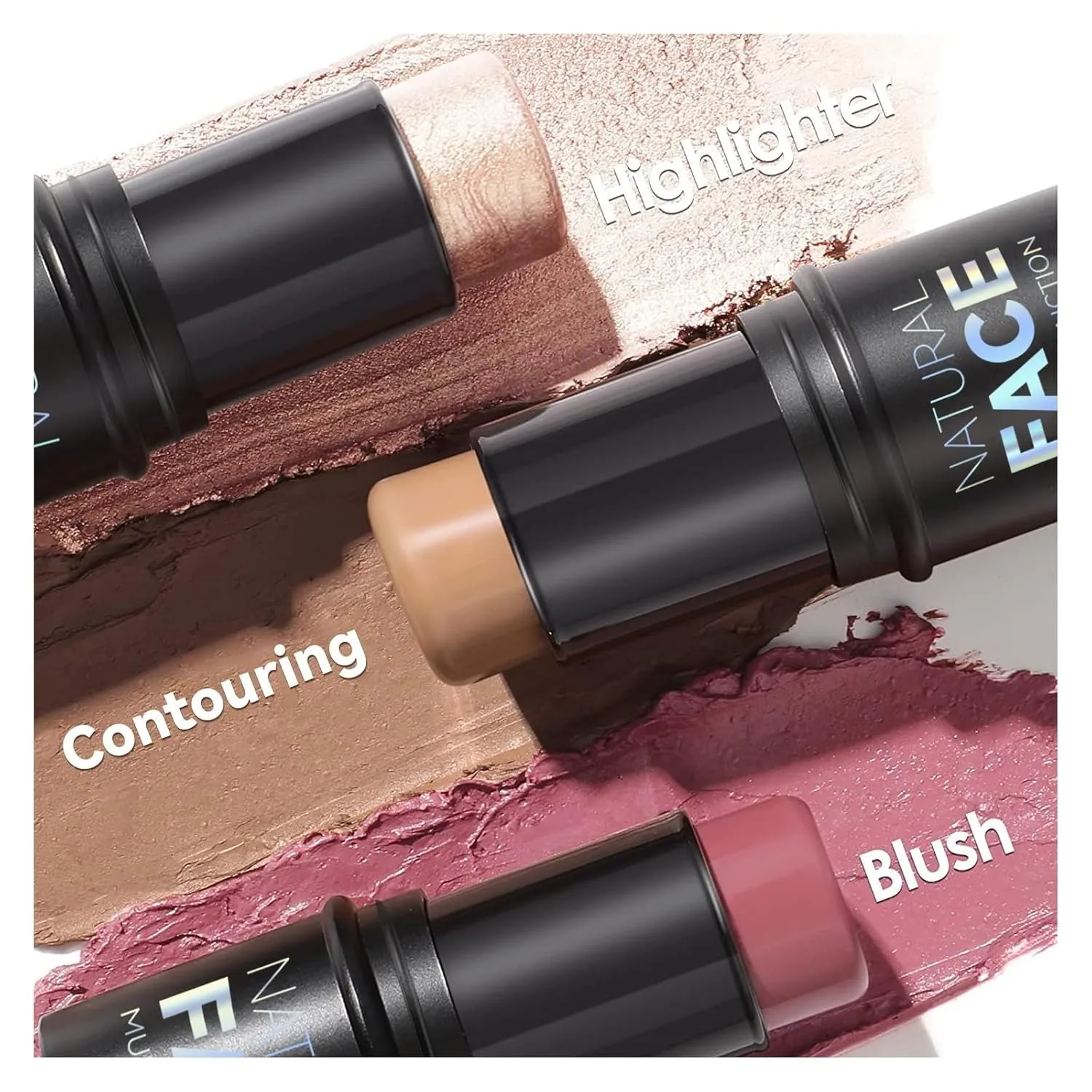 High-gloss Repair Stick Nose Shadow Contour Shadow Pen Brightens Lying Silkworm Facial Blush Cream (Color : 05-6PC)