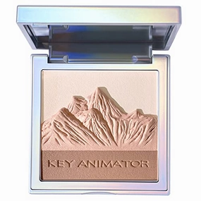 Highlighter Palette, High-Grade Moutain Texture Highlight Makeup Highlighting Glow Powder Brown Golden Shimmer Cosmetic for Face Eye Clavicle Body