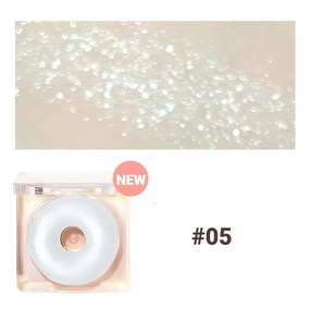 Highlighter Powder, Highlighter Powder Makeup Glow Face Contour Shimmer Pallete (#05 Sliver Light, About 45mm x 23mm)