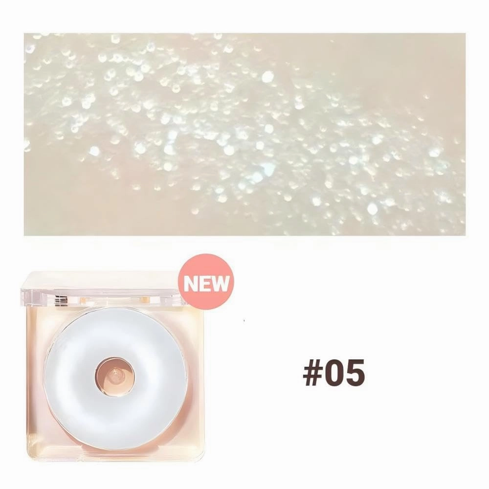 Highlighter Powder, Highlighter Powder Makeup Glow Face Contour Shimmer Pallete (#05 Sliver Light, About 45mm x 23mm)