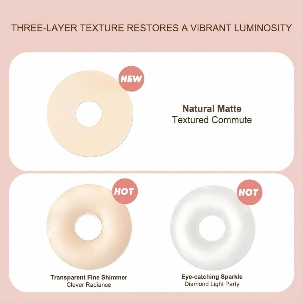 Highlighter Powder, Highlighter Powder Makeup Glow Face Contour Shimmer Pallete (#05 Sliver Light, About 45mm x 23mm)