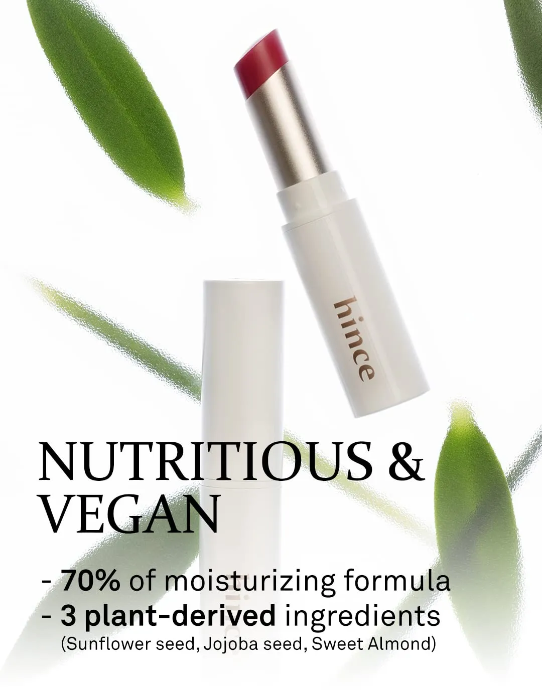 HINCE Mood Enhancer Lip Glow, Moisturizing Lip Balm with Shea Butter & Sweet Almond, Non-Sticky and Long-lasting Tinted Lip Tint with Buttery Balm Texture for Neutral Color 0.2oz. (1, IMPASSIONED, 05)