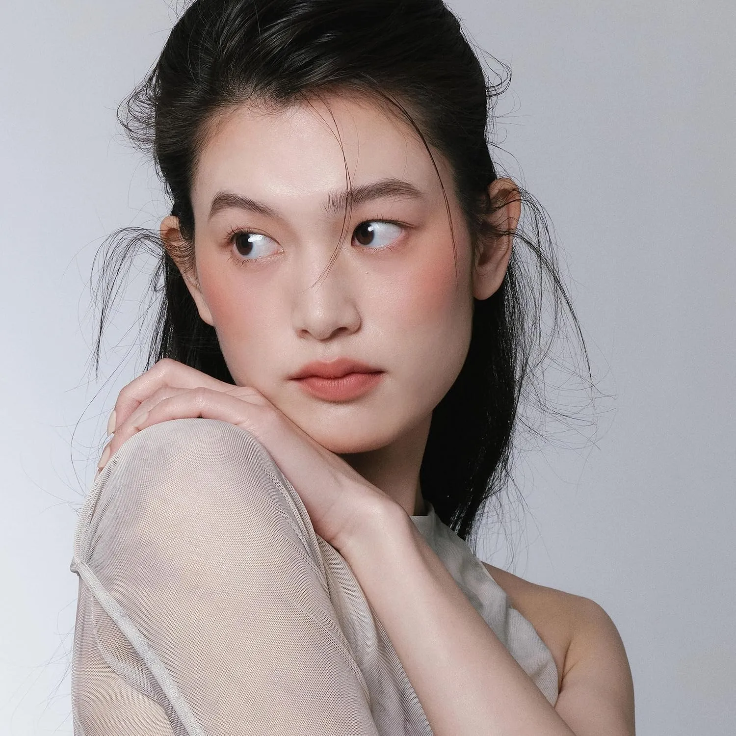 hince True Dimension Layering Cheek - Cream & Pressed Powder 2 Different Shades & Textures - Silky Seamless Long Lasting Blush Makeup - Muted Beige & Elegant Rose Beige (1, ALLURE IN THE AIR, L001)