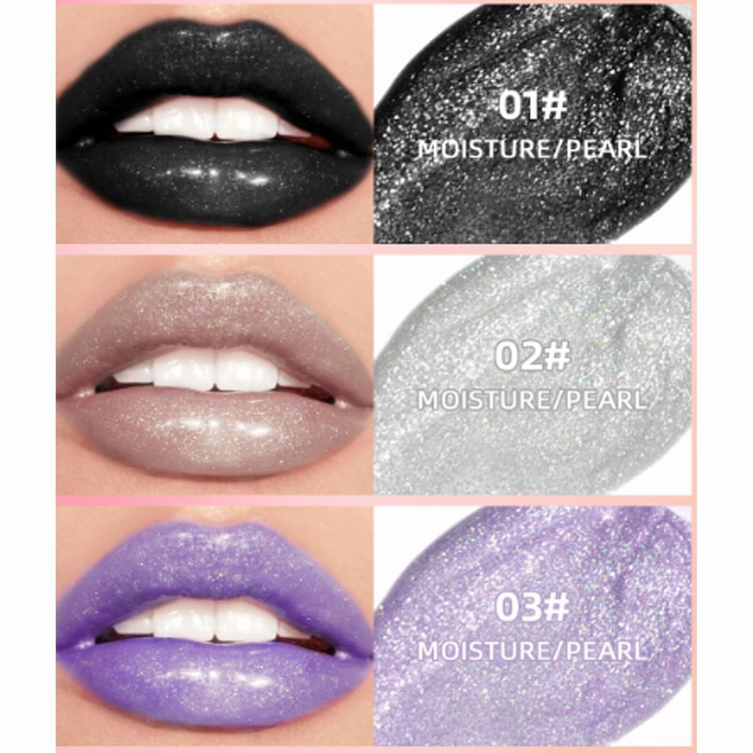 Holographic Lip Gloss Glitter Shimmer Lipstick Long Lasting Waterproof,Metallic Liquid Diamond Glitter Lipstick Holographic Lip Gloss For A Sparkly Finish,Moisturizing Shimmer Makeup (2 * 05#)