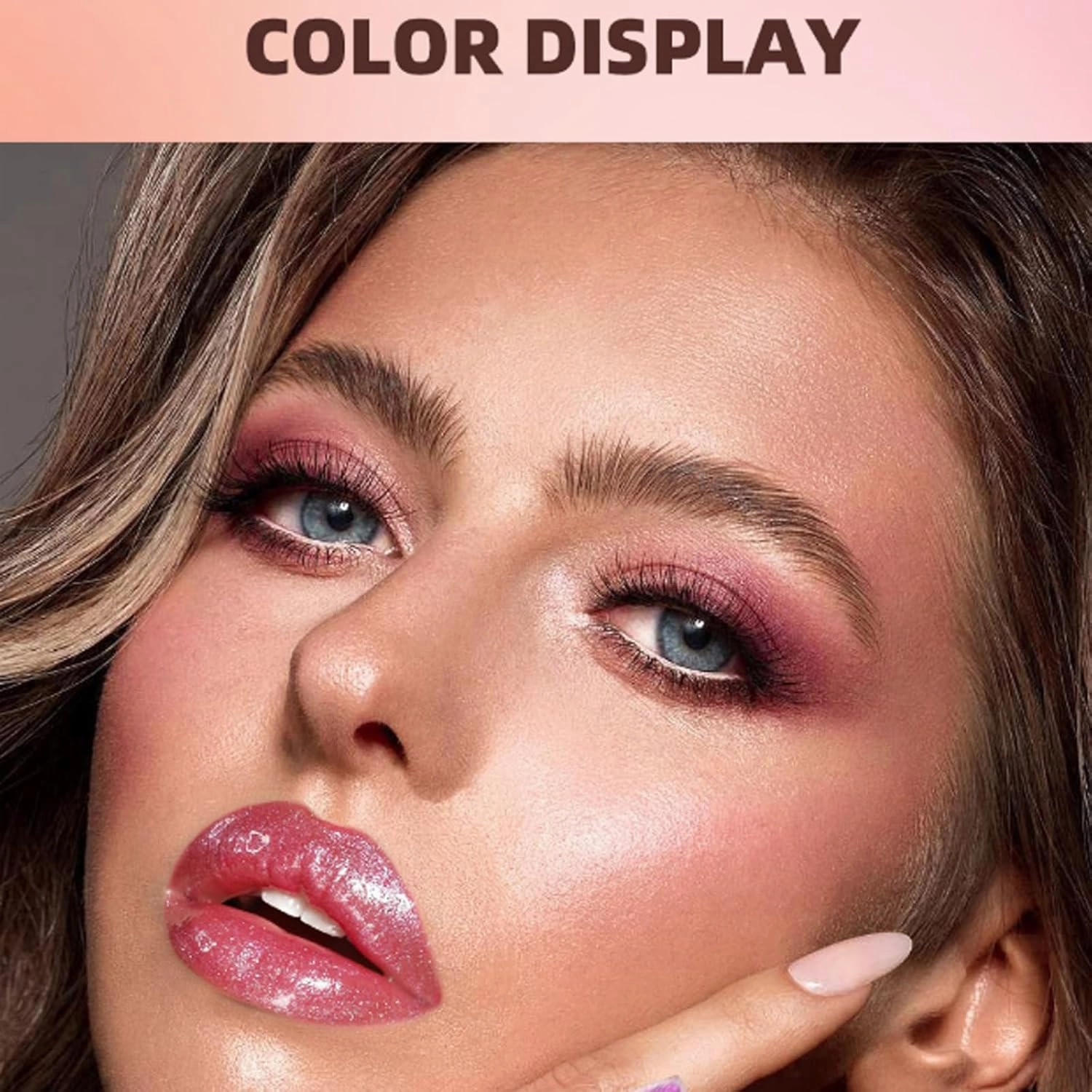 Holographic Lip Gloss,Long Lasting Waterproof Highly Pigment Holographic Lip Makeup,6pcs Diamond Lip Gloss Matte To Glitter Liquid Lipstick,Transfer-Proof Highly Pigmented Shiny Lipgloss (1pcs-06#)