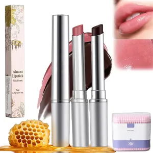 Honey Noir Black Honey Lipstick, Honeynoir Lipstick, Hydrating Non-Sticky Balm with Light Sheer, Long-Lasting Glossy Lip Tint for A Smooth, Glowy Look for All Skin Tones (2PCS MIX)