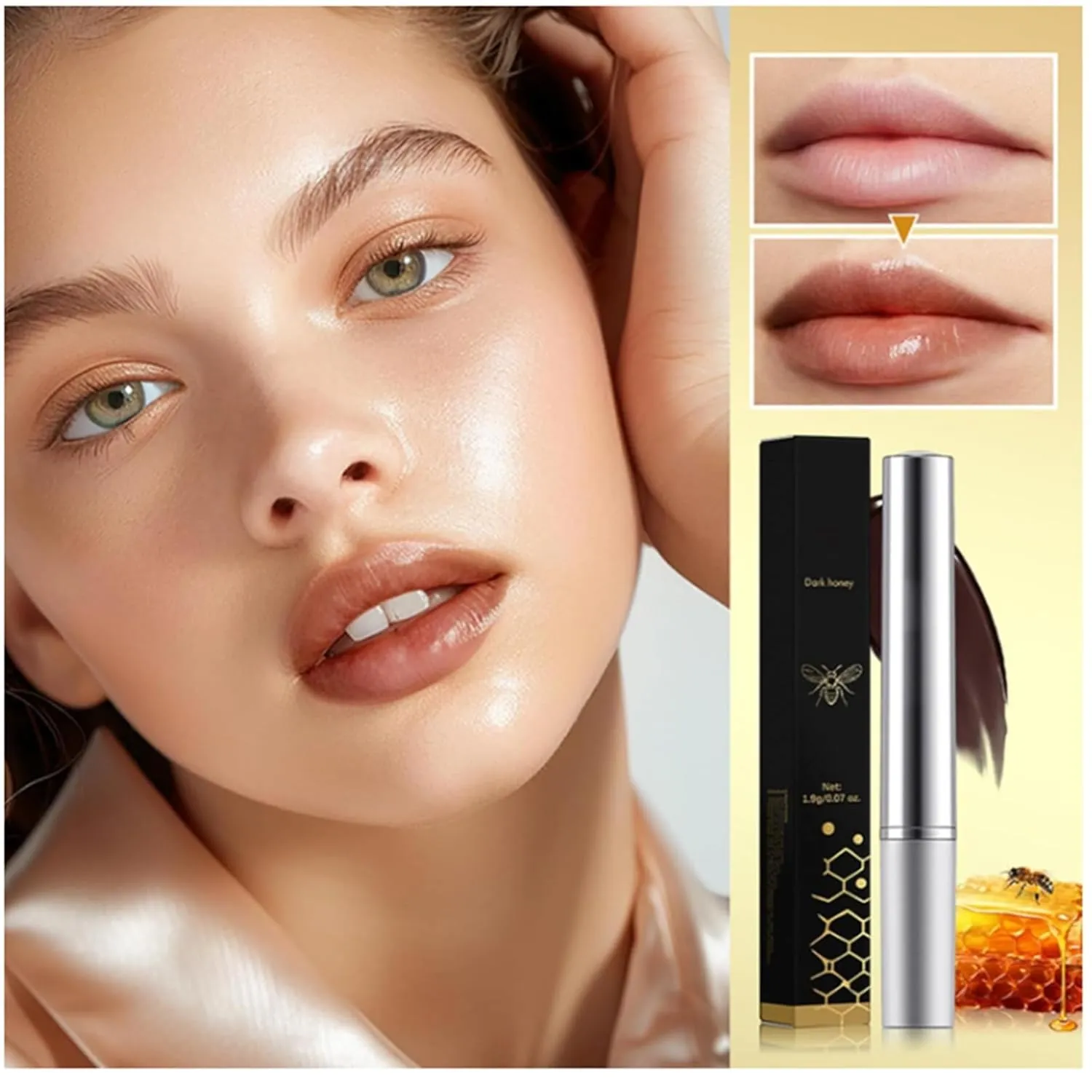 Honey Noir Black Honey Lipstick, Honeynoir Lipstick, Hydrating Non-Sticky Balm with Light Sheer, Long-Lasting Glossy Lip Tint for A Smooth, Glowy Look for All Skin Tones (2PCS MIX)