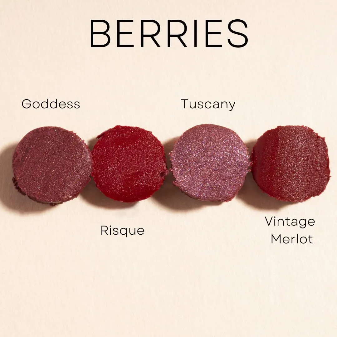 Honeybee Gardens Truly Natural Long Lasting Lipstick, Risque, Medium to Deep Red Wine, Naturally Hydrating & Nourishing, Vegan, Gluten-Free & Cruelty-Free, 0.13 oz / 3.8 g