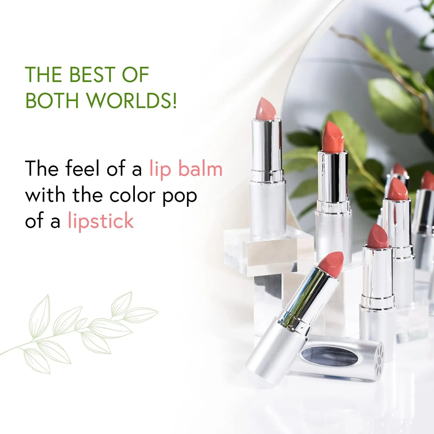 Honeybee Gardens Truly Natural Long Lasting Lipstick, Valentine, True Medium Pink, Naturally Hydrating & Nourishing, Vegan, Gluten-Free & Cruelty-Free, 0.13 oz / 3.8 g