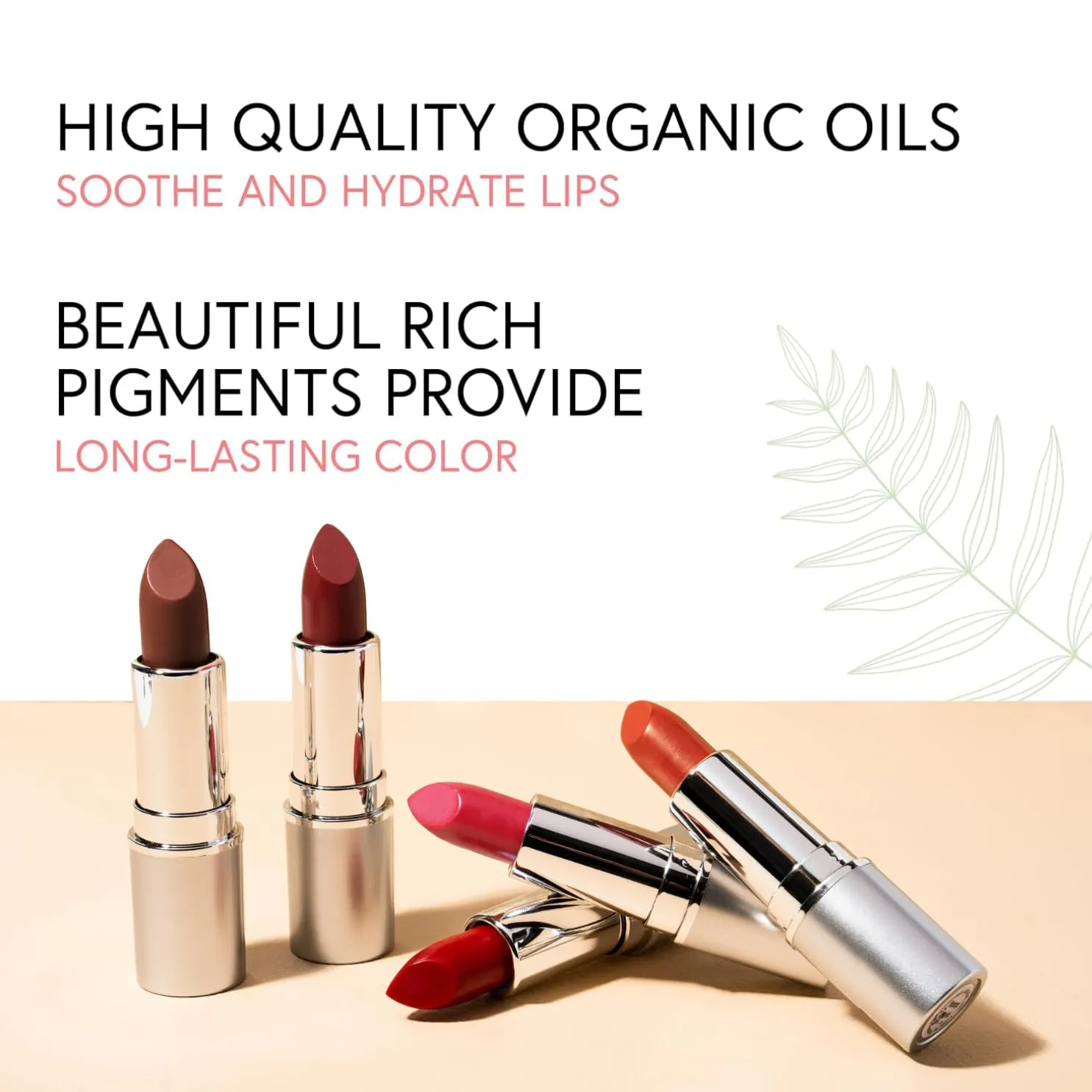 Honeybee Gardens Truly Natural Long Lasting Lipstick, Valentine, True Medium Pink, Naturally Hydrating & Nourishing, Vegan, Gluten-Free & Cruelty-Free, 0.13 oz / 3.8 g