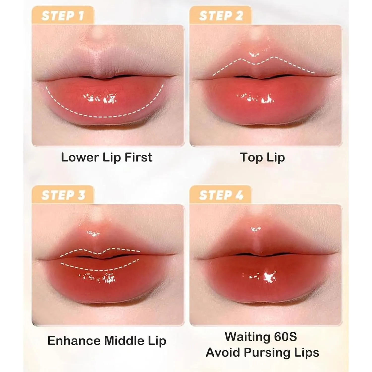 Ice Watery Lip Gloss,Mirror Tea Light Lip Glaze,Glasting Water Gloss,Lip Gloss Metal Applicator, Lip Hydrating Non-sticky Lip Gloss,Moisturizing Lip Oil No Sticky (02, 1pcs)