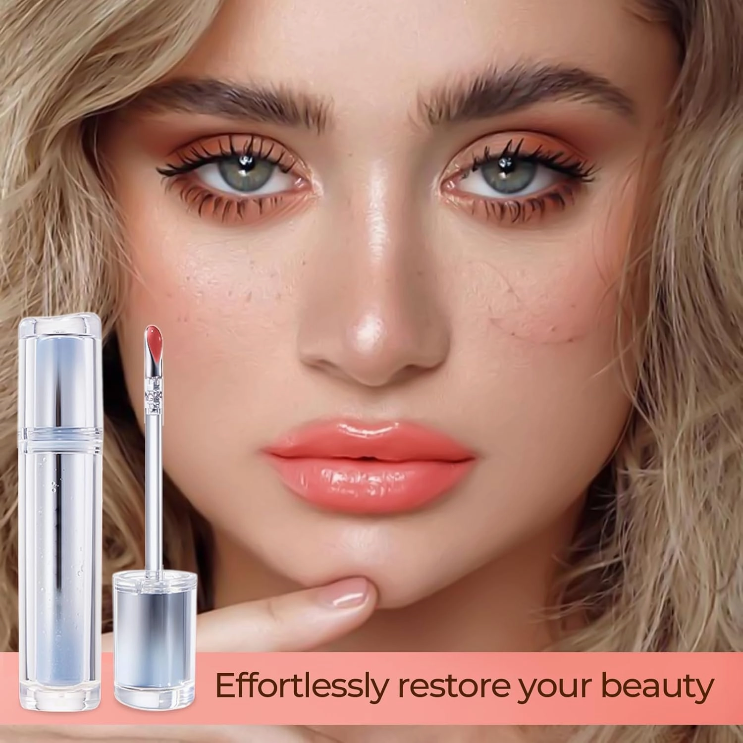 Ice Watery Lip Gloss, 2025 Upgrade Ice Iron Tinted Lip Tint, Moisturizing Jelly Hydrating Lipgloss for Women, Nonstick Tinted Gloss Lip Oil, Transfer Proof Mirror Watery Lip Glaze (#02, One Size)