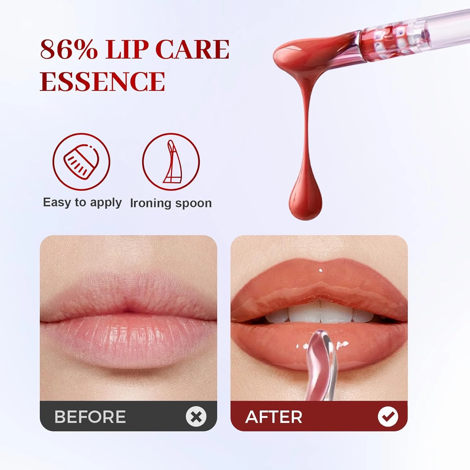Ice Watery Lip Gloss, 2025 Upgrade Ice Iron Tinted Lip Tint, Moisturizing Jelly Hydrating Lipgloss for Women, Nonstick Tinted Gloss Lip Oil, Transfer Proof Mirror Watery Lip Glaze (#02, One Size)