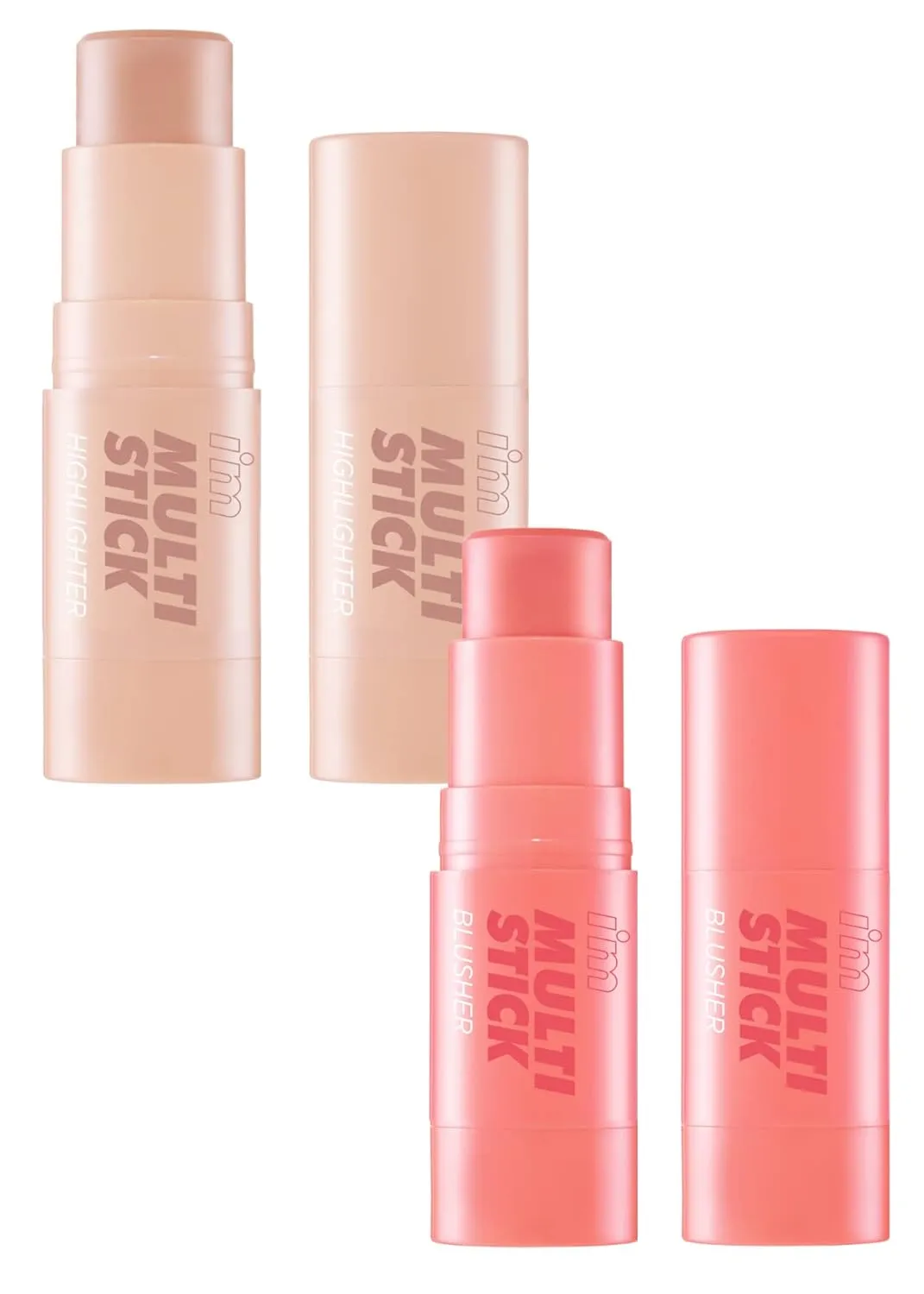 I'm Meme Highlighter Stick for Face - I'm Multi-stick | 001 Champagne Gold, 0.25 Oz   I'm Multi Stick | Blusher Stick for Face | Blusher 001 Rose Bundle