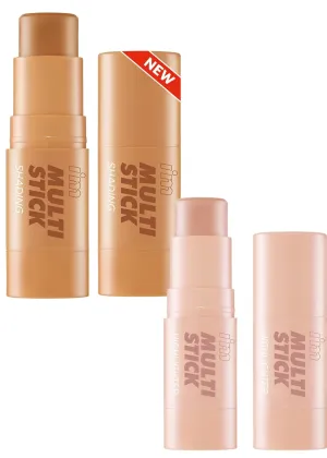 I'm Meme Multi-stick Bronzer, 001 Shading Bronzer, 0.24 Oz   Highlighter, 001 Champagne Gold, 0.25 Oz, Matte Finish, Beige/Gold, Stick Container, Unisex, Compact Style