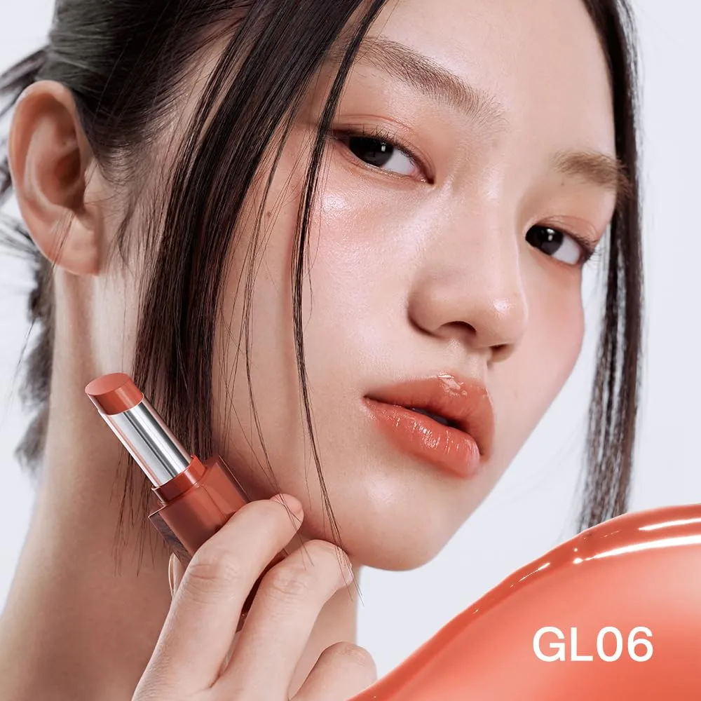 INTO YOU Glow Balm-in Lipstick, Sheer and Hydrating Tinted Lip Stain, Bare-skin Feel and Mirror-like Finish with Long Lasting Lightweight Texture(GL06)