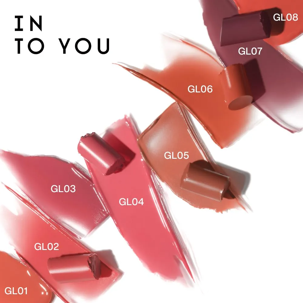 INTO YOU Glow Balm-in Lipstick, Sheer and Hydrating Tinted Lip Stain, Bare-skin Feel and Mirror-like Finish with Long Lasting Lightweight Texture(GL06)