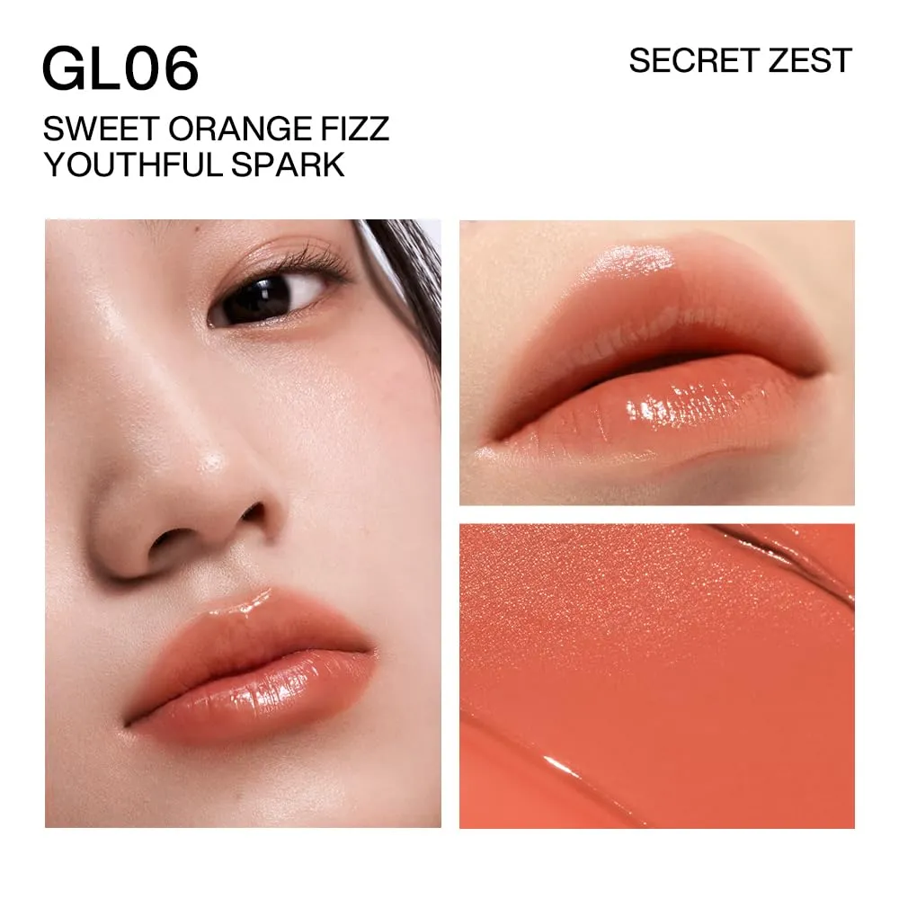 INTO YOU Glow Balm-in Lipstick, Sheer and Hydrating Tinted Lip Stain, Bare-skin Feel and Mirror-like Finish with Long Lasting Lightweight Texture(GL06)