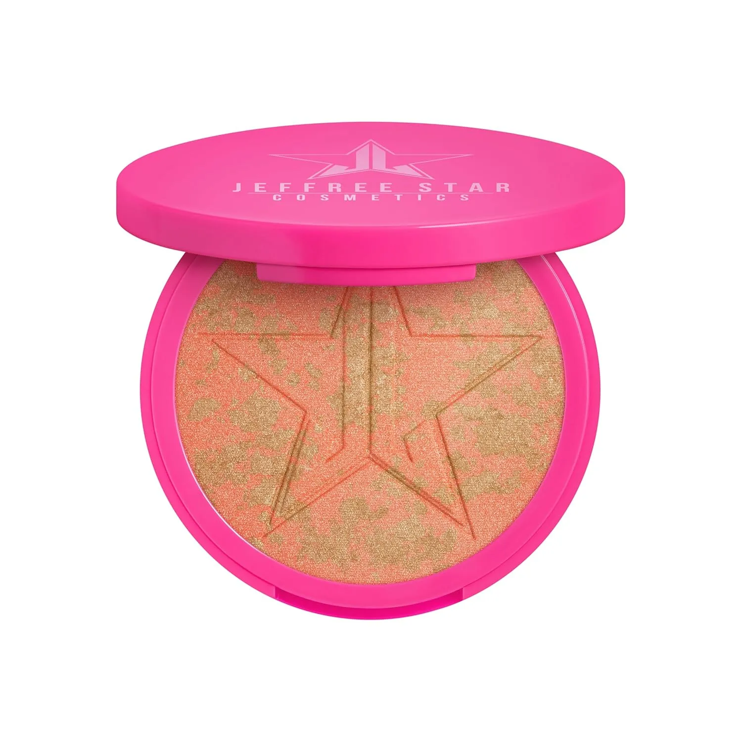 Jeffree Star Cosmetics Skin Frost Blush Highlighter, 0.56 oz, 2-in-1 Shimmer Powder (Peach & Desist)