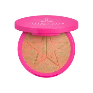 Jeffree Star Cosmetics Skin Frost Blush Highlighter, 0.56 oz, 2-in-1 Shimmer Powder (Peach & Desist)