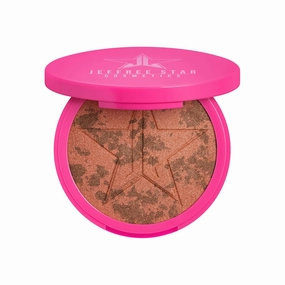 Jeffree Star Cosmetics Skin Frost Blush Highlighter, 0.56 oz, 2-in-1 Shimmer Powder (Truffle Alibi)