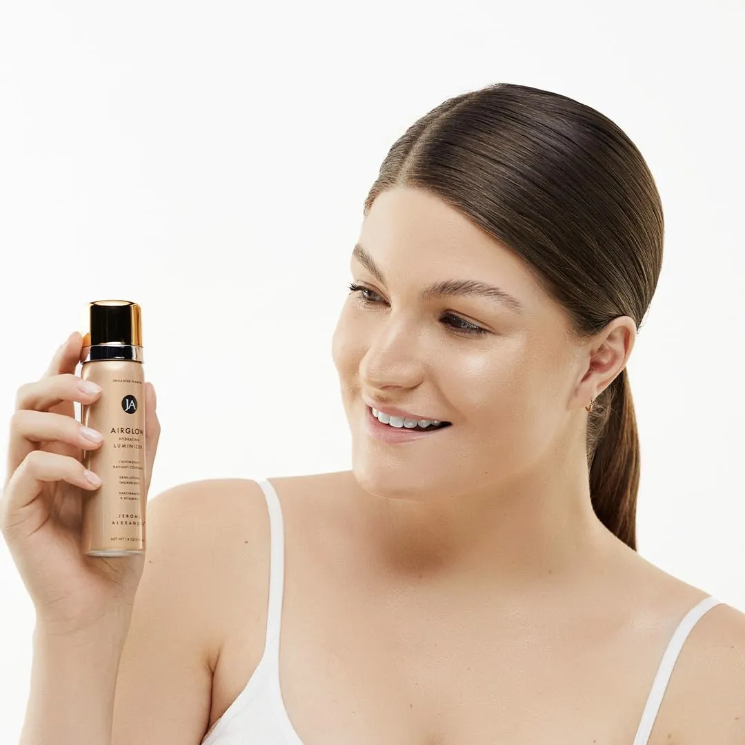 Jerome Alexander MagicMinerals AirGlow Tinted Highlighting Night Mist, Illuminating Airbrush Tinted Moisturizer Spray | 2PC | Champagne Glow