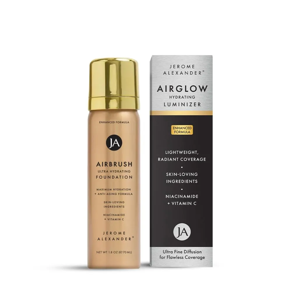 Jerome Alexander MagicMinerals AirGlow Tinted Highlighting Night Mist, Illuminating Airbrush Tinted Moisturizer Spray | Natural Pearl