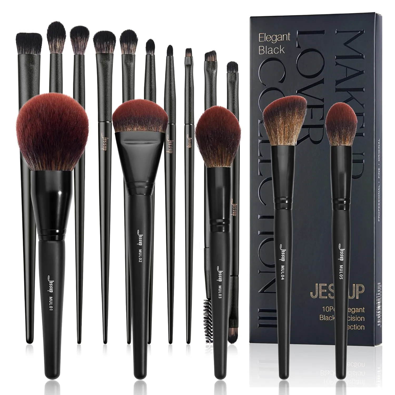 Jessup Eyeshadow Brushes T337 with Makeup Brushes T273