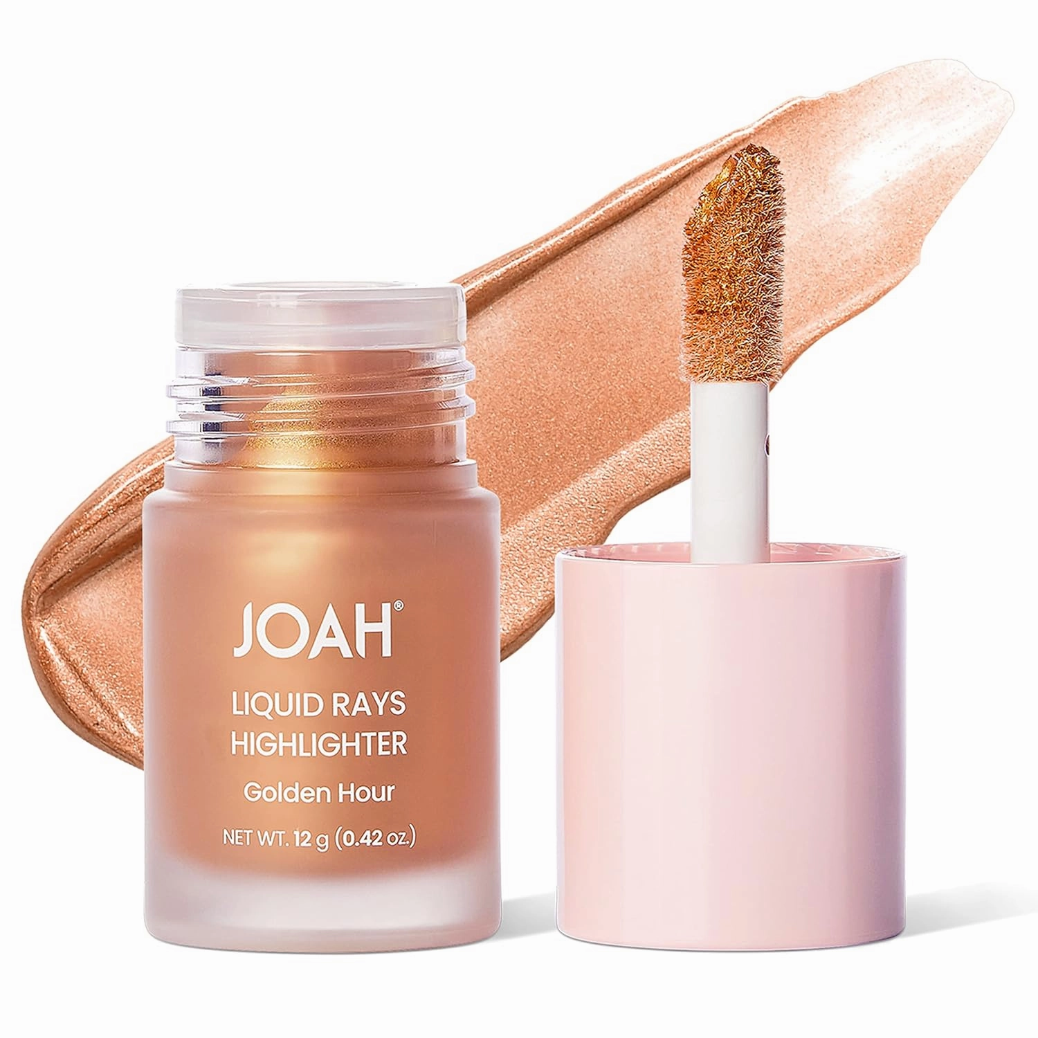 JOAH Liquid Rays Highlighter, Highlight Stick for Face Contour & Shimmer, Glow Illuminator, Korean Makeup, Buildable, Long Lasting, Cruelty Free Formula, Easy Applicator, Golden Hour