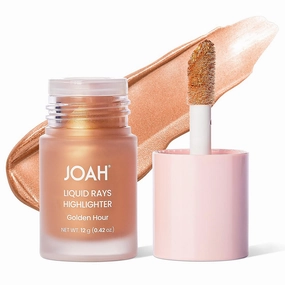 JOAH Liquid Rays Highlighter, Highlight Stick for Face Contour & Shimmer, Glow Illuminator, Korean Makeup, Buildable, Long Lasting, Cruelty Free Formula, Easy Applicator, Golden Hour