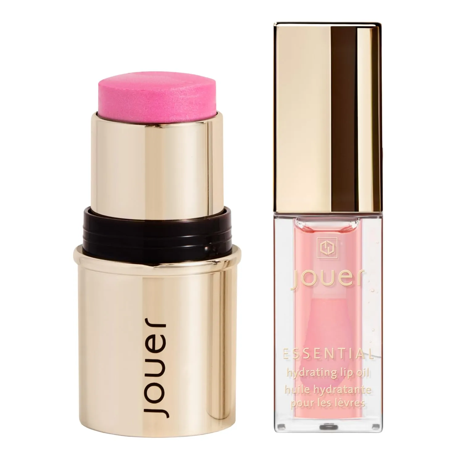 Jouer Peony Blush & Bloom Cheek   Lipstick & Lip Oil Bundle