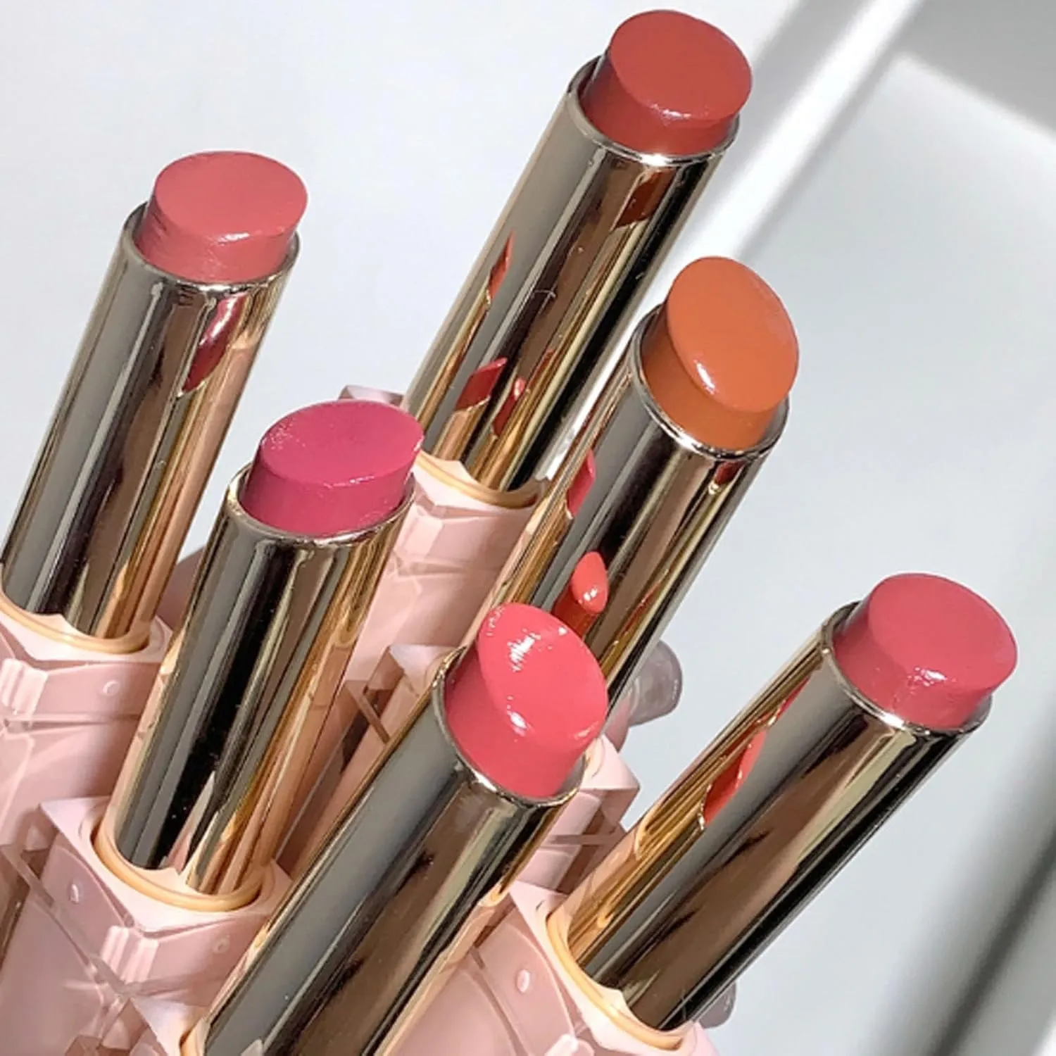 Joyeloo Lip Balm,Joyeloo Hydrating Glaze Lip Balm -Non-Sticky Shine with Hyaluronic Acid,Genli Lipstick Non-stick Cup Long-Lasting Waterproof Matte Lipstick Set (#02)
