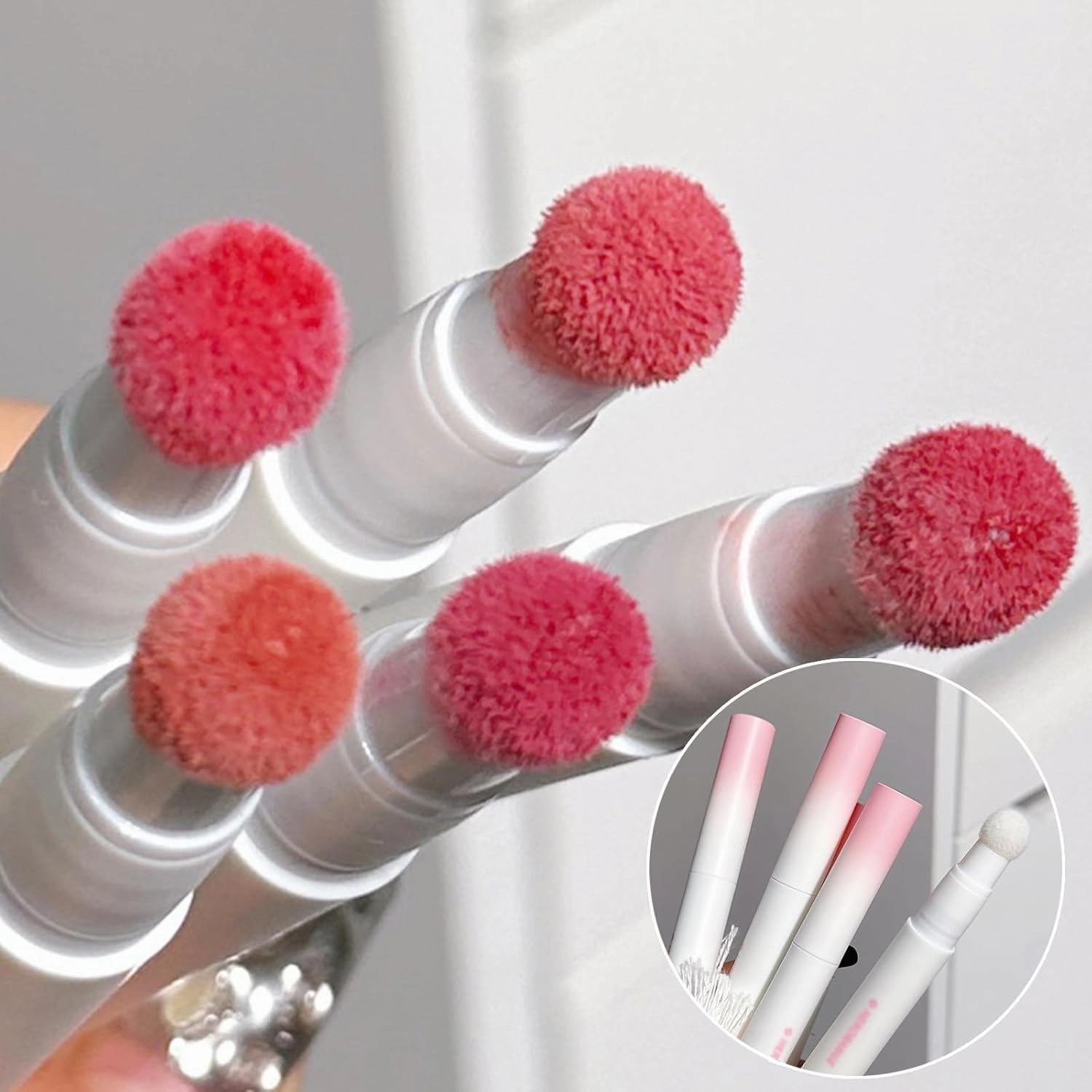 Judydol Lip Cushion, Juddydoll Cushion Lip Powder Cream, 2 In 1 Lipstick And Cushion Foundation, Long Lasting And Moisturizes Air Cushion Lip & Cheek Cream For Face Makeup Kit (Color 01)