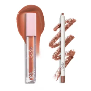 Julep So Plush Plumping Lip Gloss - No Stress - High-Shine Hydrating Lightweight Lip Color - Non-Sticky Formula - Vitamin E Soothes and Repairs Lips and With a Trace Creamy Lip Liner, Sweet Truffle