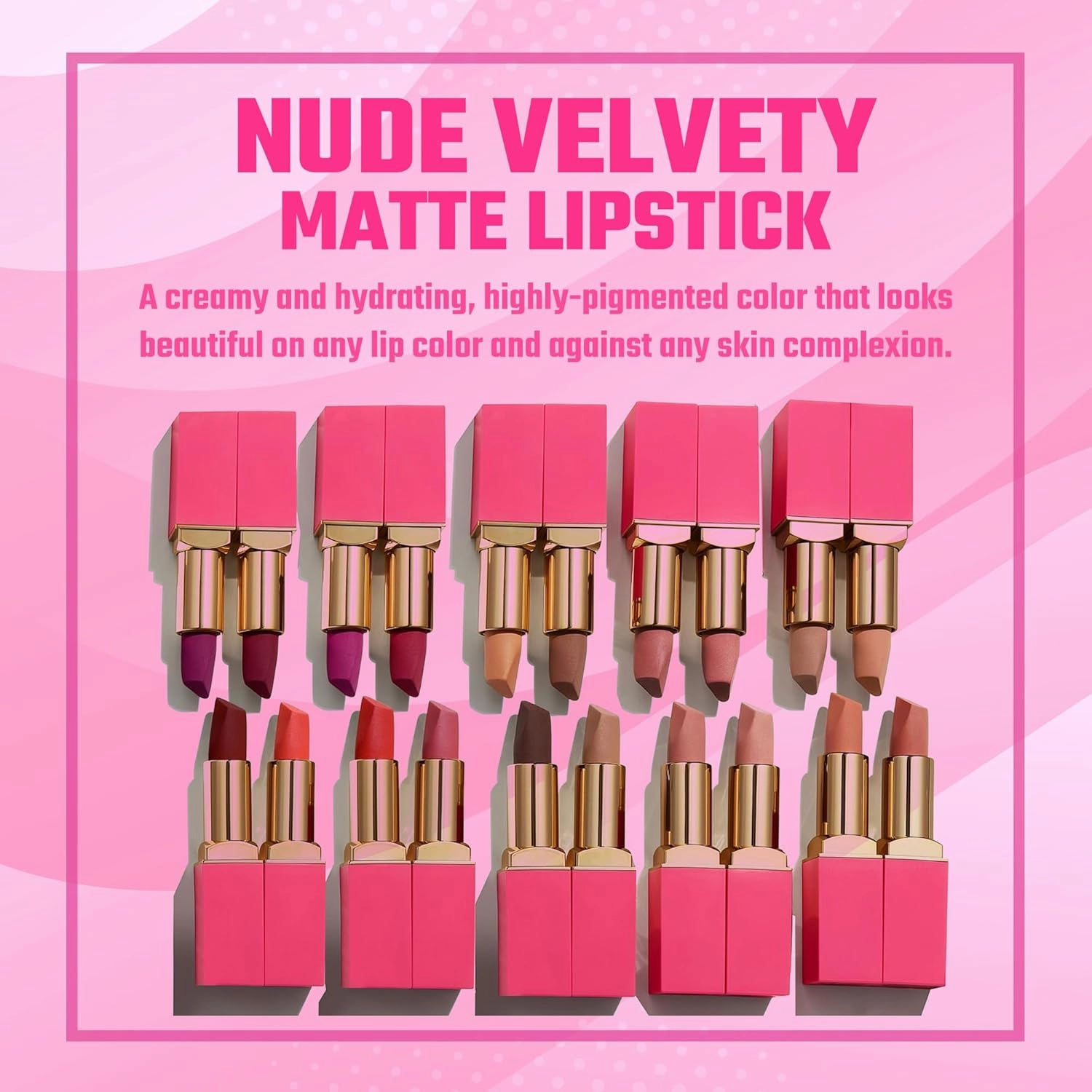 Juvia's Place The Nude Velvety Matte Lipstick Me - Nude, Long-lasting, Rich-Color Lip Makeup, Creamy Lipstick with Matte Finish, Beauty & Lip Products